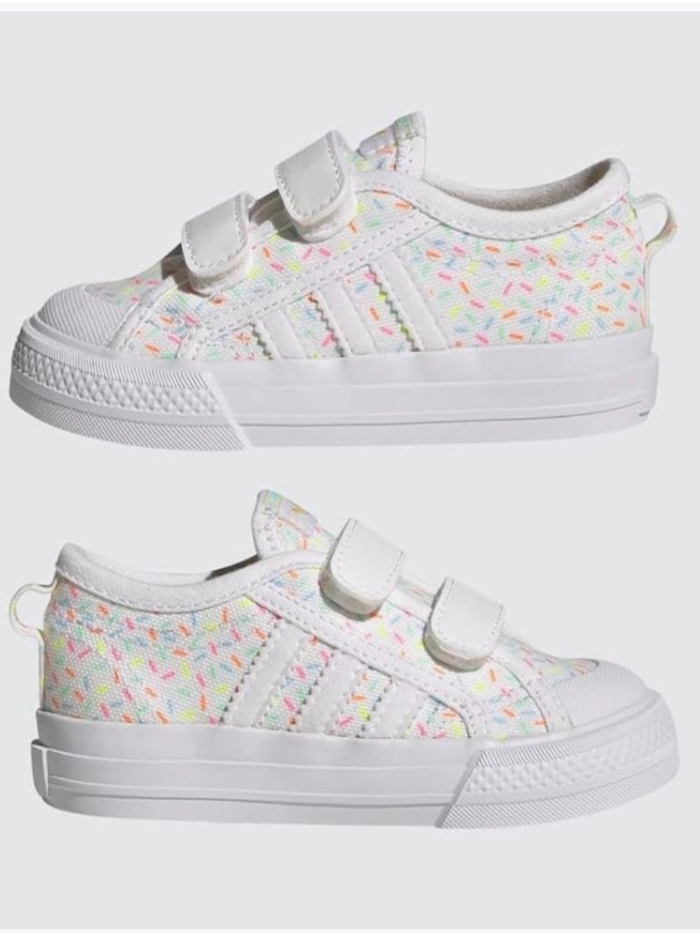 Adidas White Kids Sneakers with colorful Confetti